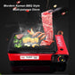 Portable Gas Stove Burner Butane BBQ Camping Gas Cooker With Non Stick Plate Red without Fish Pan and Lid