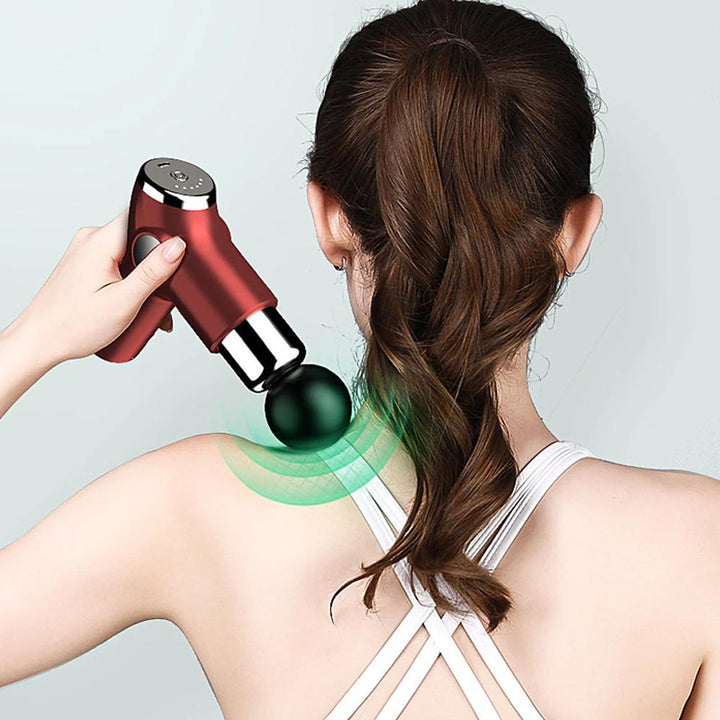 Mini Massage Gun LCD Display Percussion Massager Muscle Relaxing Therapy Deep Tissue AU Red