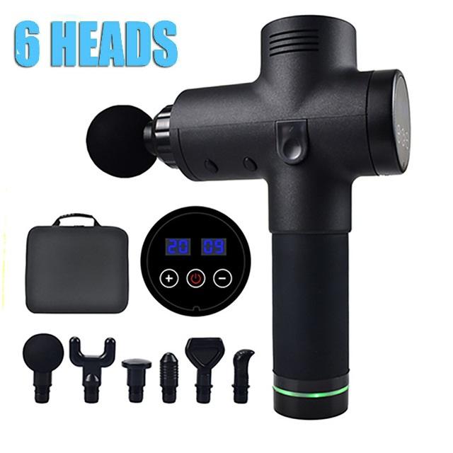 POWERFUL 6 Heads LCD Massage Gun Percussion Vibration Muscle Therapy Deep Tissue Red