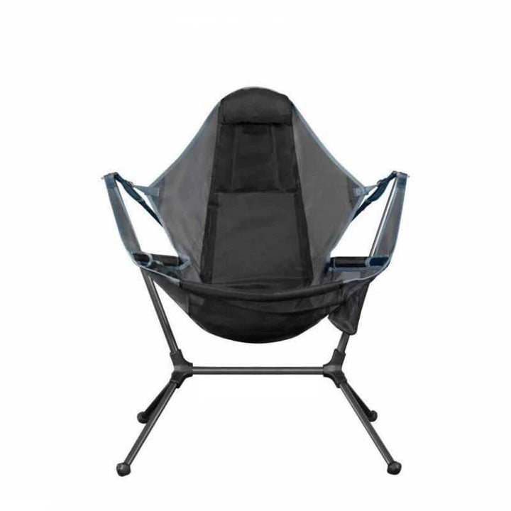 Camping Chair Foldable Swing Luxury Recliner Relaxation Swinging Comfort Lean Back Outdoor Folding Chair Outdoor Freestyle Portable Folding Rocking Chair Blue