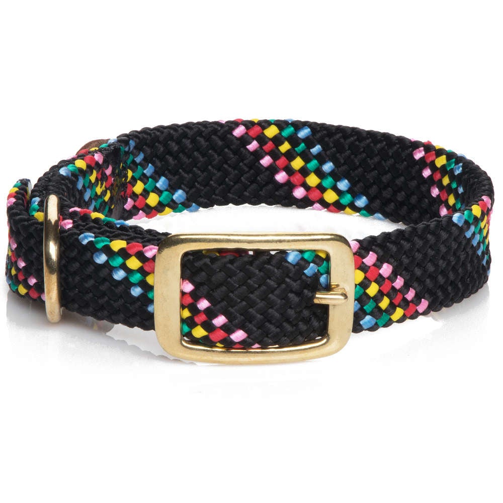 Mendota Doublebraided Collar 21" BLACK CONFETTI