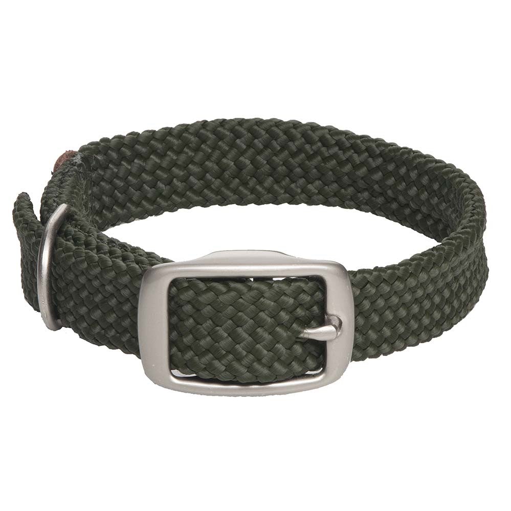 Mendota Doublebraided Junior Collar 12" OLIVE Nickel