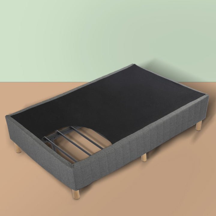 Metal Bedframe Mattress Foundation (Dark Grey) – Queen