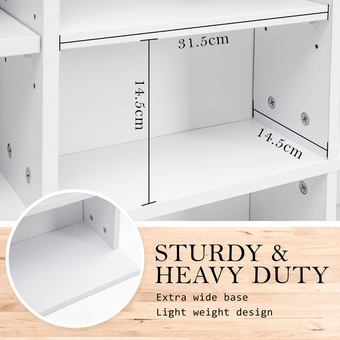 Adjustable Shelves CD DVD Bluray Media Book Storage Cupboard WHITE