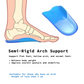 Half Insoles Shoe Inserts L Size Gel Arch Support Foot Pads