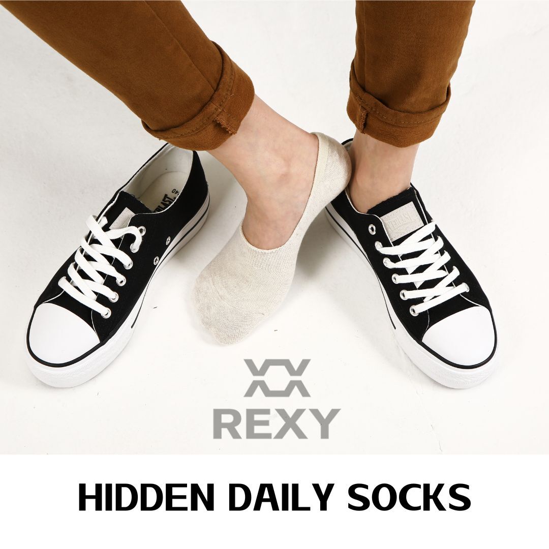 15X Rexy Daily No Show Ankle Socks Large Non-Slip Breathable MULTI COLOUR