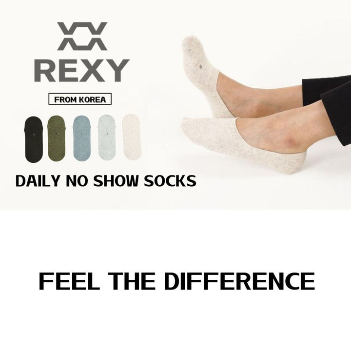 10X Small Daily No Show Sock - MULTI COLOUR	5X Rexy Daily No Show Ankle Socks Small Non-Slip Breath