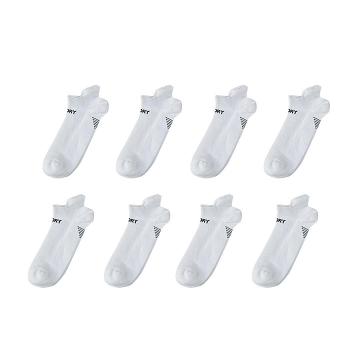 8X Rexy Seamless Sport Sneakers Socks Large Non-Slip Heel Tab WHITE