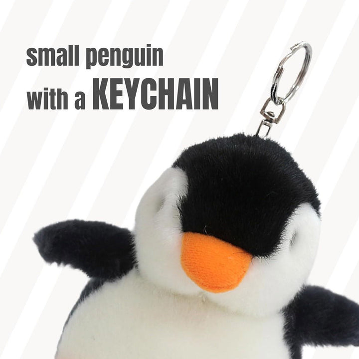 2X Plush Penguin Keychain Or Doll With Sound Activation GREY