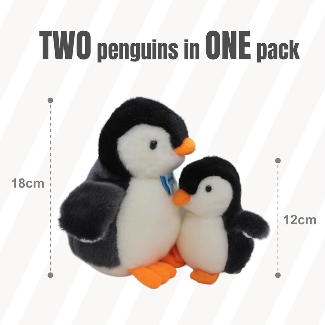 2X Plush Penguin Keychain Or Doll With Sound Activation GREY