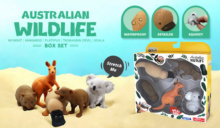 Stretchy Squishy Australian Wildlife Gift Set - Sensory Stimulation Animal Toys