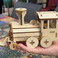 Build and Paint your own locomotive train Kids wood model toy train-plywood DIY kit