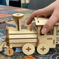 Build and Paint your own locomotive train Kids wood model toy train-plywood DIY kit