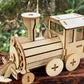 Build and Paint your own locomotive train Kids wood model toy train-plywood DIY kit