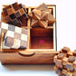 4 individual brainteaser wooden puzzles in a gift wooden box