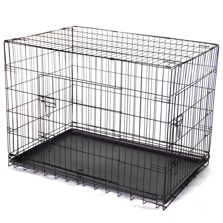 YES4PETS 42' Collapsible Metal Dog Puppy Crate Cat Rabbit Cage With Divider