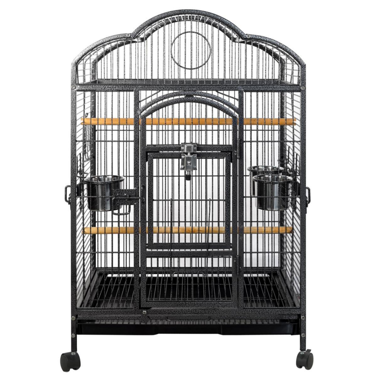 YES4PETS Bird Budgie Cage Parrot Aviary Carrier With Wheel