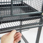 YES4PETS Large Bird Budgie Cage Parrot Aviary Carrier With Stand & Wheel