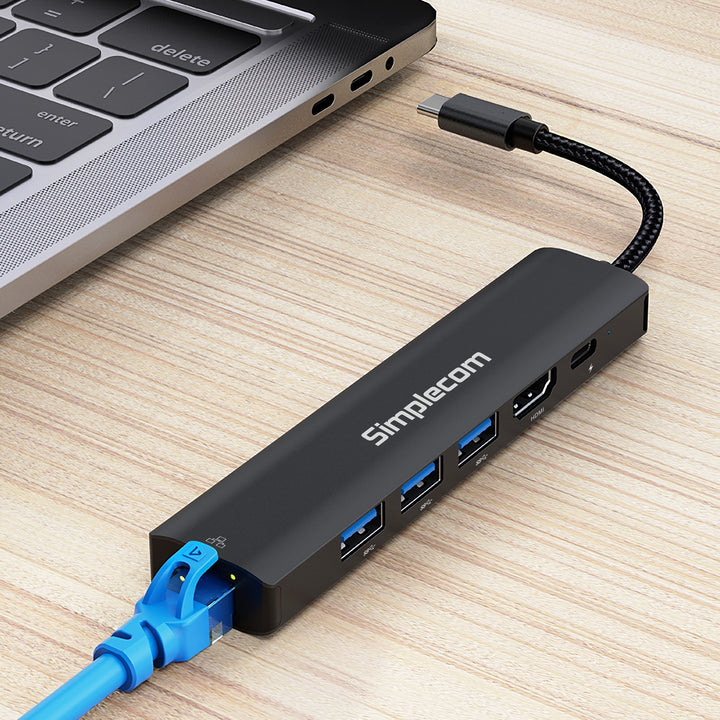 Simplecom CHN560 USB-C SuperSpeed 6-in-1 Multiport Adapter Docking Station