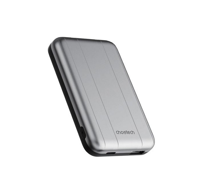 CHOETECH B655-SL 5000mAh Magnetic Wireless Power Bank 10W (Silver)