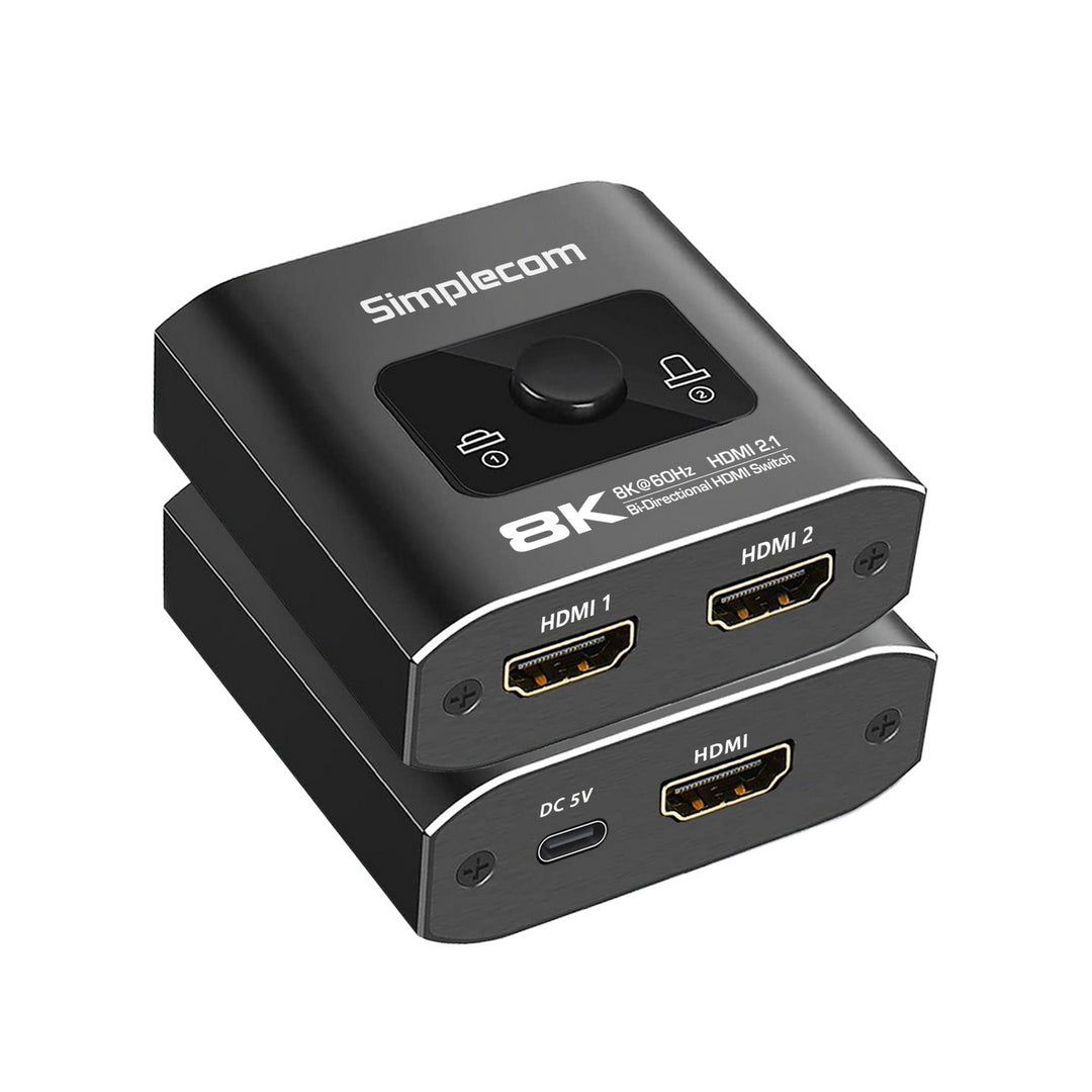 Simplecom CM302v2 Bi-Directional 2 Way HDMI 2.1 Switch Selector 8K@60Hz