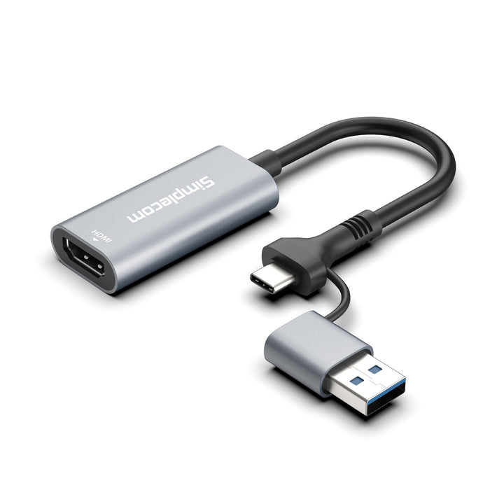 Simplecom DA306C USB 3.0 and USB-C to HDMI Video Card Adapter Full HD 1080p