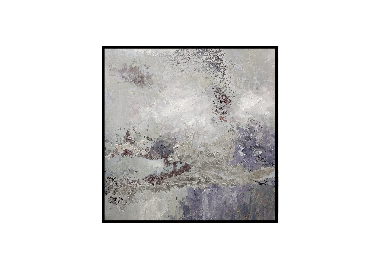 Silver Marble Wall Art Framed Canvas Wall Art - Small