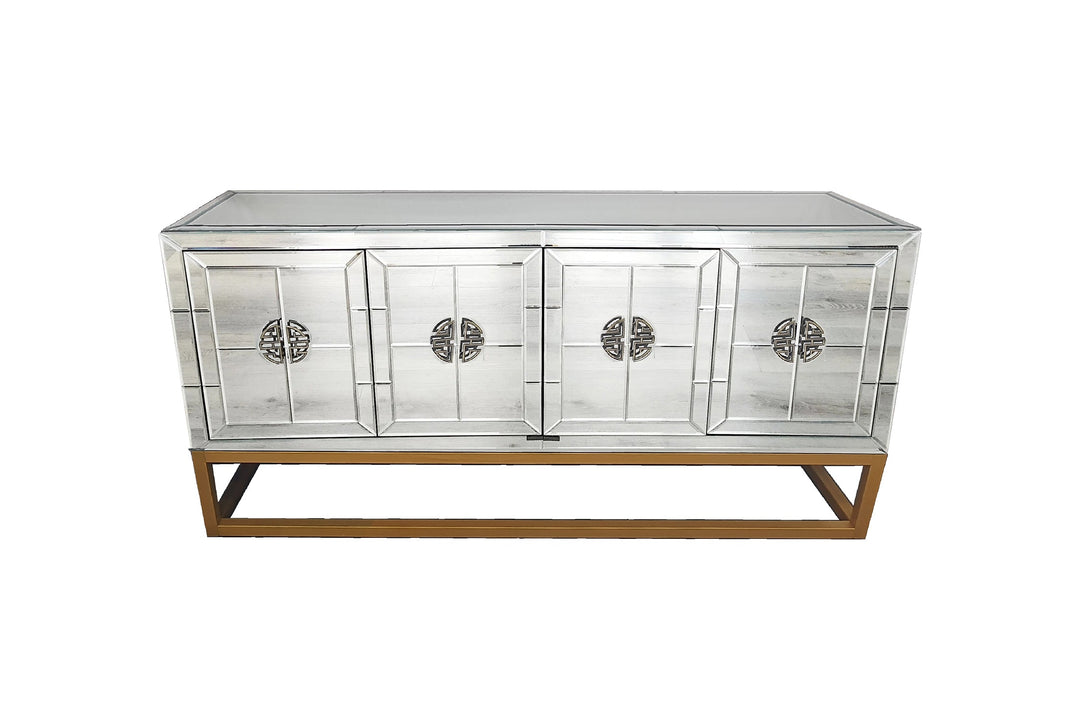 Athens Mirrored Buffet Table -Gold