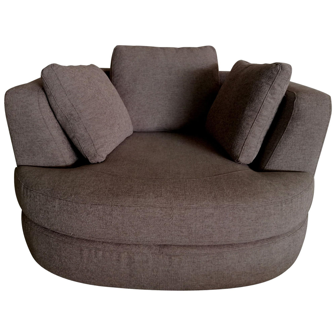 Sunshine Single Sofa Love Chair Fabric Swivel Armchair - Grey