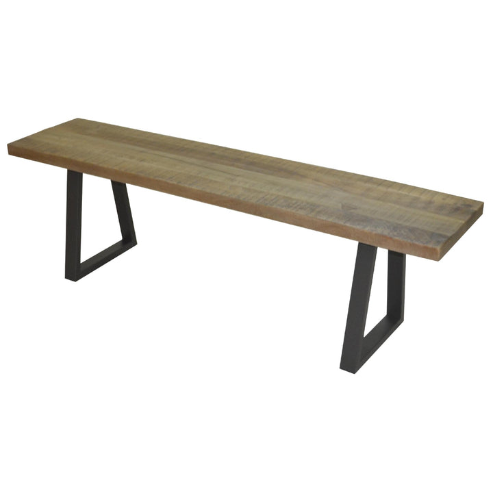 Begonia Dining Bench Seat 150cm Live Edge Mango Wood Unique Furniture - Natural