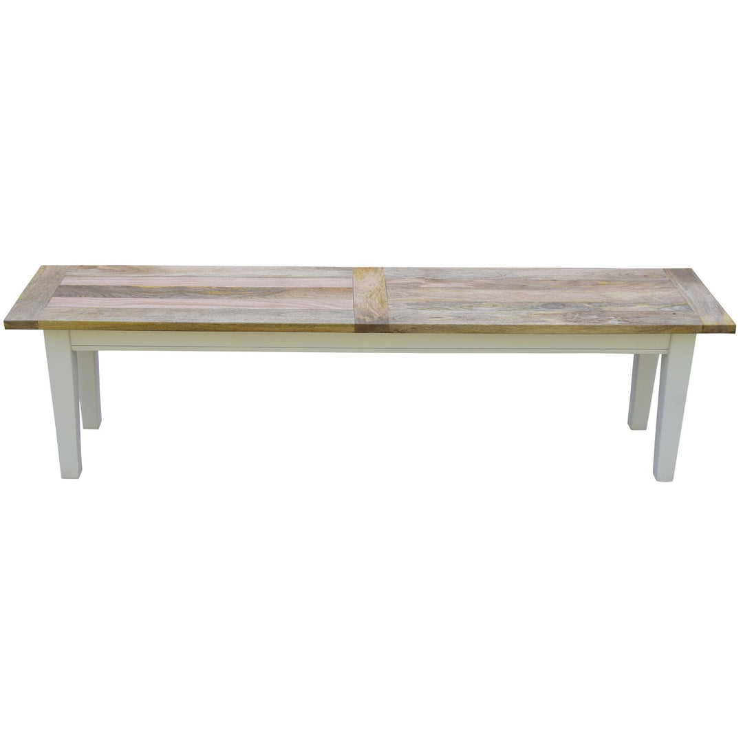 Lavasa Dining Bench Seat 170cm Mango Wood French Provincial Farmhouse Furniture