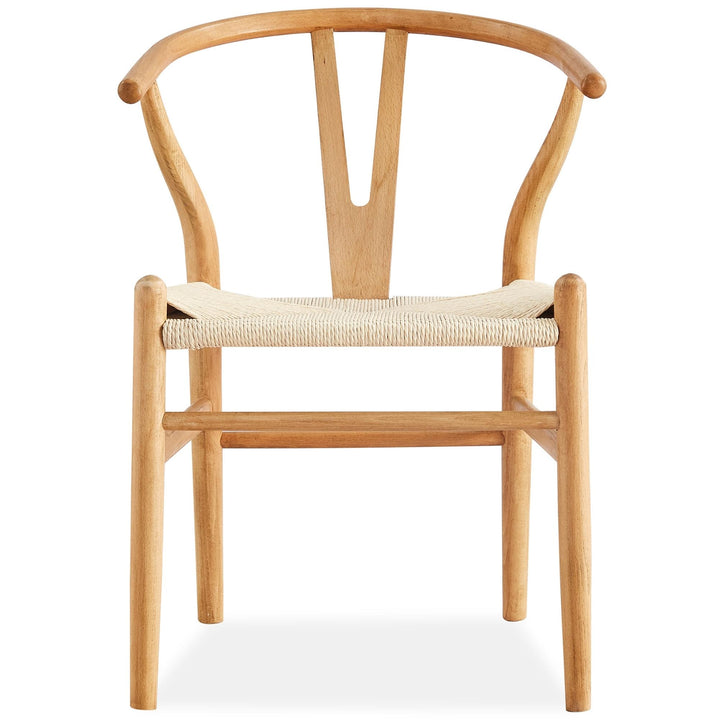 Anemone  Set of 4 Wishbone Dining Chair Beech Timber Replica Hans Wenger Natural