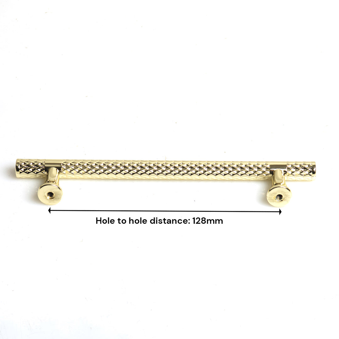 Gold Solid Zinc Kitchen Cabinet Handles Drawer Bar Handle Pull 128mm