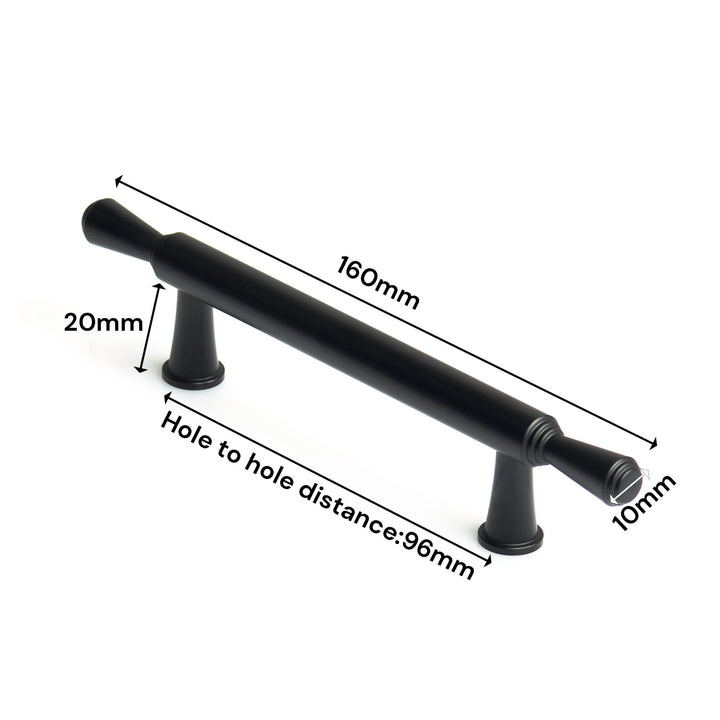 Black Zinc Kitchen Cabinet Handles Drawer Bar Handle Pull 96mm