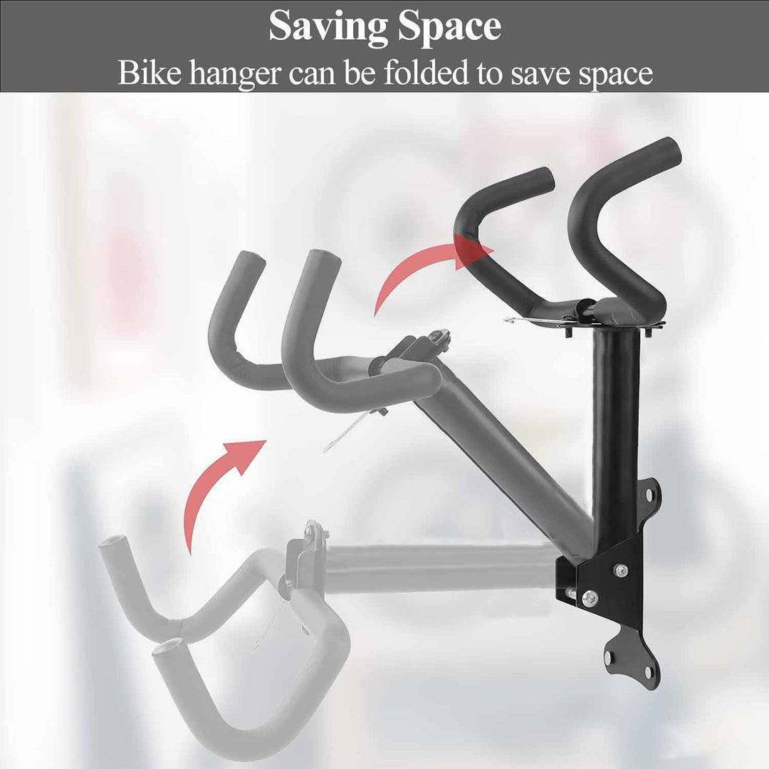 Black Storage Bicycle Wall Mount Wall Hook Bike Wall Rack Space Saving Bike Storage Bracket