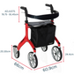 Let's Fly Mobility Rollator Wheelie Walker - Red