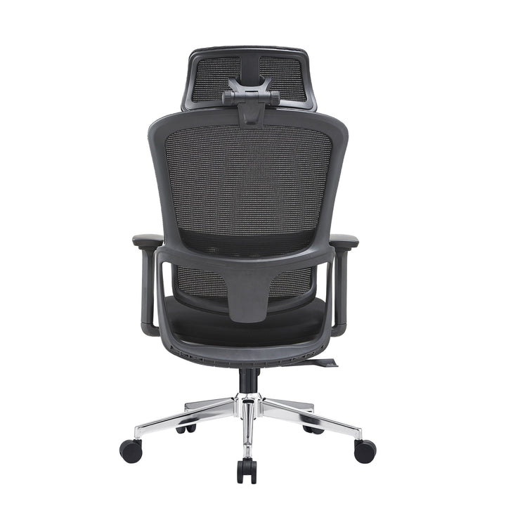 Elena High Back Fabric Seat Ergonomic Office Chair In Black