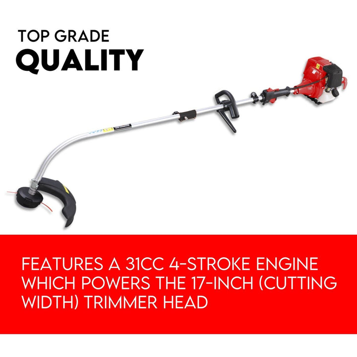 4 STROKE Curved Split Shaft Line Trimmer Garden Lawn Whipper Snipper