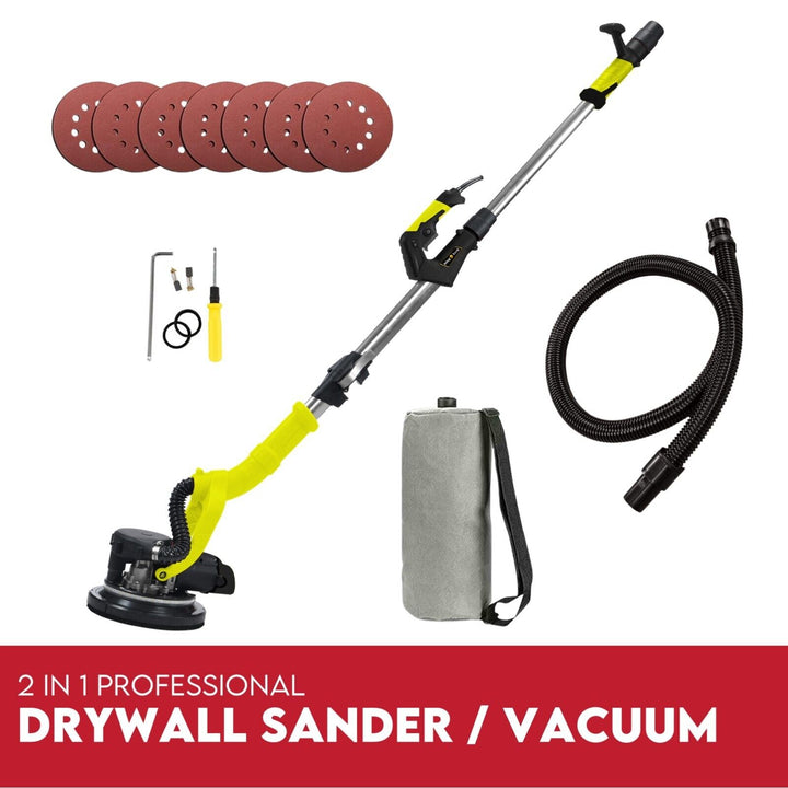 Drywall Sander Hand-Held Electric Machine Plaster Wall Vacuum Plasterboard Power