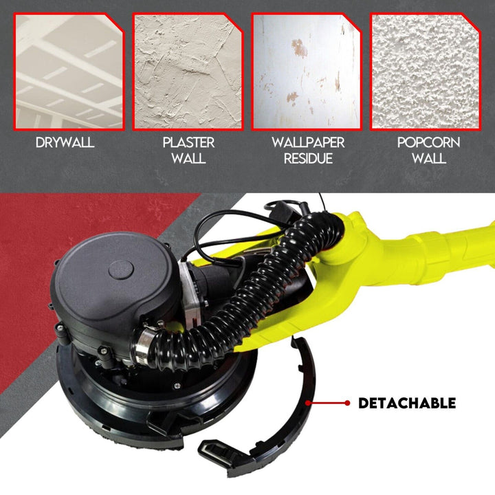 Drywall Sander Hand-Held Electric Machine Plaster Wall Vacuum Plasterboard Power