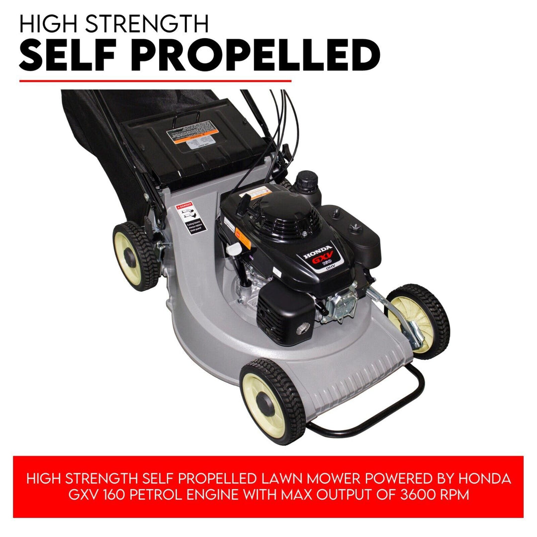 LAWN MOWER SELF PROPELLED 21" WITH A 5.5HP HONDA ENGINE ALLOY BODY MULCHING