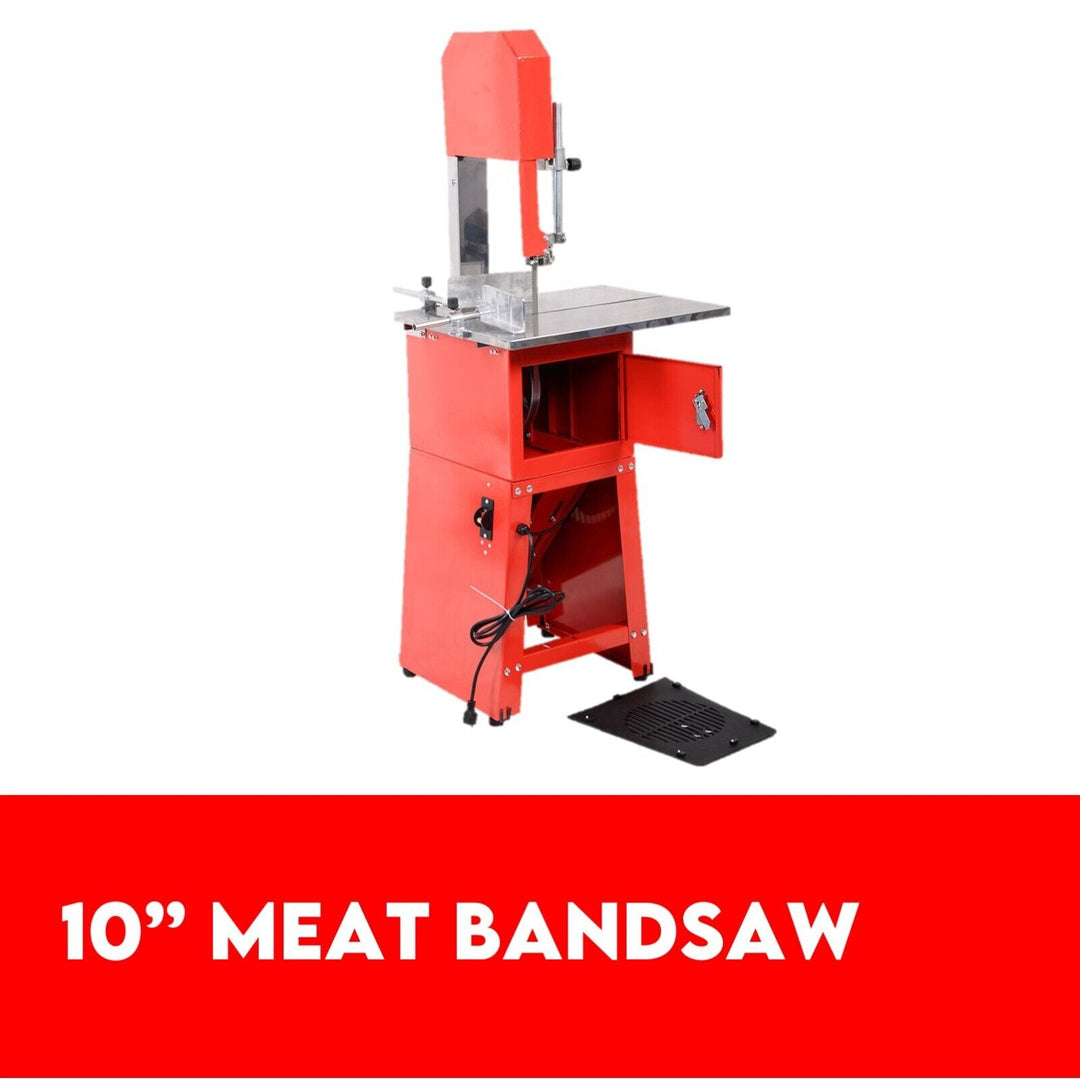 Meat Cutting Band Saw 10" meat mincer Bandsaw Sausage Filler Slicer Grinder