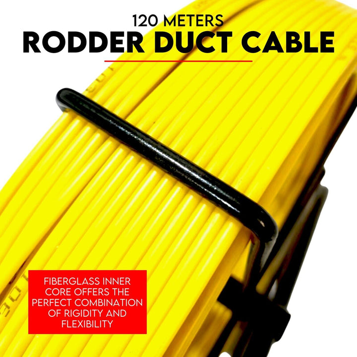 120M×4.5MM Fish Tape Puller Fiberglass Wire Cable Running Duct Rodder