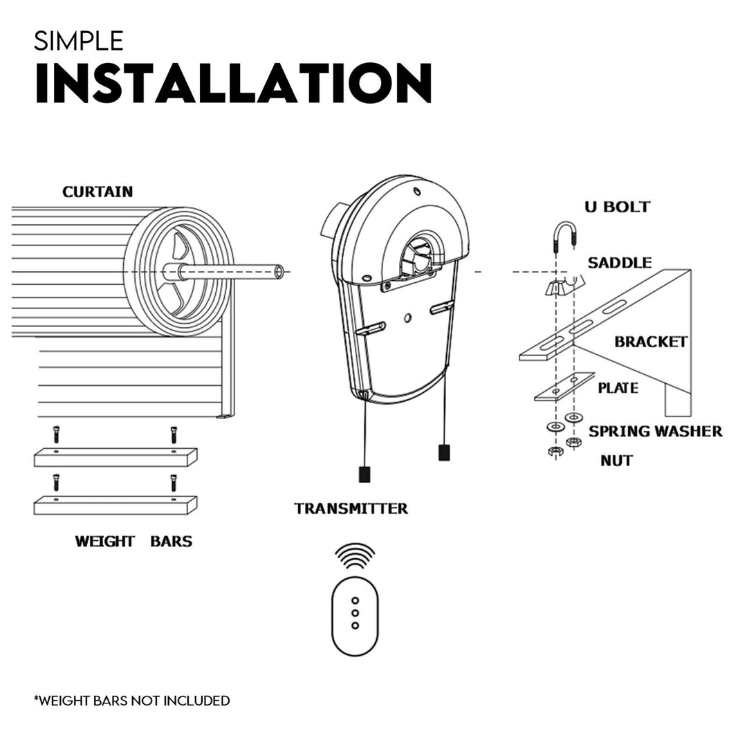 Automatic Roller Door Opener Garage Powerful 1200N Motor Garage 22m&sup2; Rolling AU