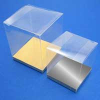 100 Pack of 10cm Square Cube PVC Box -  Product Showcase Clear Plastic Shop Display Storage Packaging Box