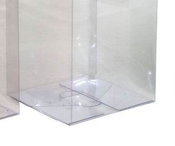 100 Pack of  12cm Square Cube Box - Large Bomboniere Exhibition Gift Product Showcase Clear Plastic Shop Display Storage Packaging Box