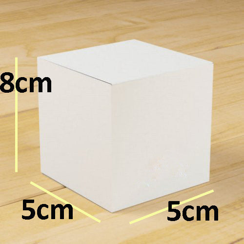 100 Pack of White 5x5x8cm Square Cube Card Gift Box - Folding Packaging Small rectangle/square Boxes for Wedding Jewelry Gift Party Favor Model Candy Chocolate Soap Box