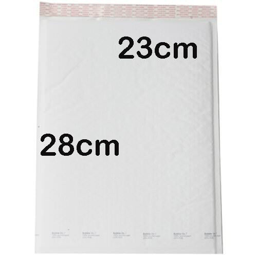 25 Piece Pack - 28 x 23cm White Bubble Padded Envelope Bag Post Courier Mailer Shipping Safe Fragile Self Seal