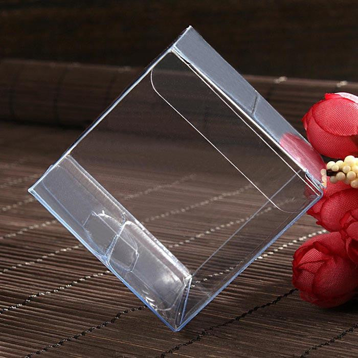 50 Pack of  12cm Square Cube Box - Large Bomboniere Exhibition Gift Product Showcase Clear Plastic Shop Display Storage Packaging Box