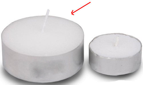 Large Tealight Candles 6cm Wide in silver foil cup  50 in a pack - Party Event Wedding BBQ Dinner Romantic Ambience Decor